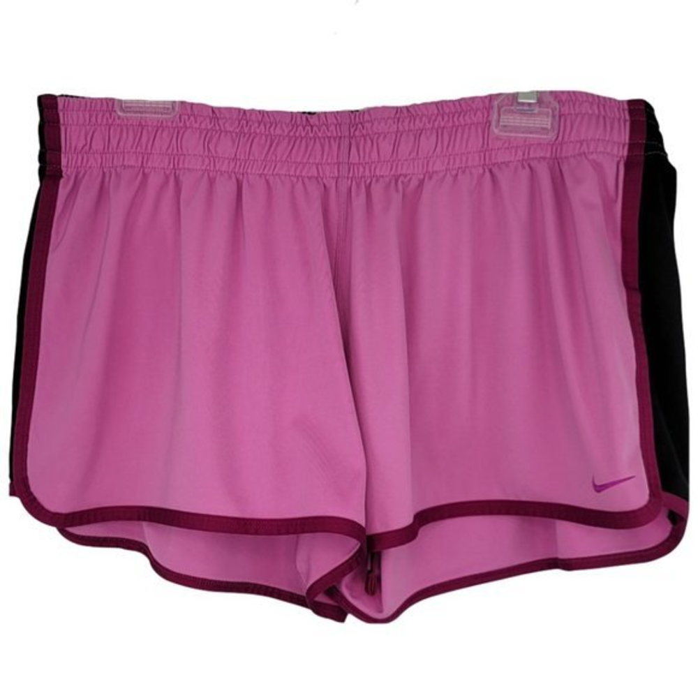 Nike Dri Fit Womens‎ Size X Large Purple Black Standard Fit Running Shorts